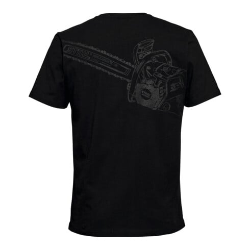 STIHL T-shirt Taille S MS 500i BACK Noir