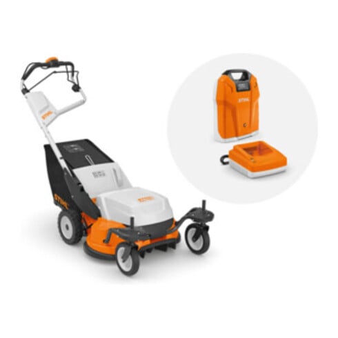 STIHL Tondeuse à gazon sans fil RMA 765 V, set avec AR 3000 L et AL 501