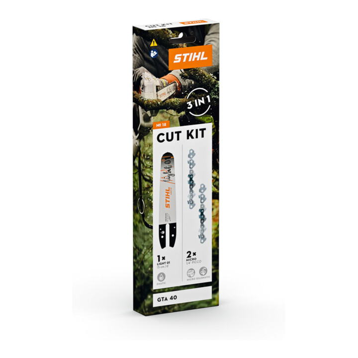 Stihl Zaaggeleider en zaagketting Cut Kit 18, Light 01 geleider 15 cm/6", PM3 ketting 1,1 mm/.043"
