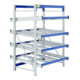 Stockage dynamique cartons Flex p 1300 montants galvanisés Bito lisseseme-1