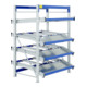 Stockage dynamique cartons Flex p 1300 montants galvanisés Bito lisseseme-1