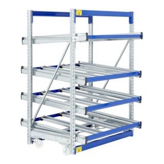Stockage dynamique cartons Flex p 1300 montants galvanisés Bito lisseseme