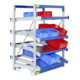 Stockage dynamique cartons Flex p 1300 montants galvanisés Bito lisseseme-1
