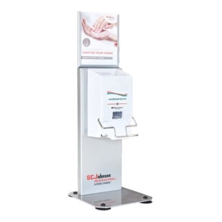 Stoko Station distributeur de comptoir argent, pour cartouche 1 l manuel ou TouchFREE