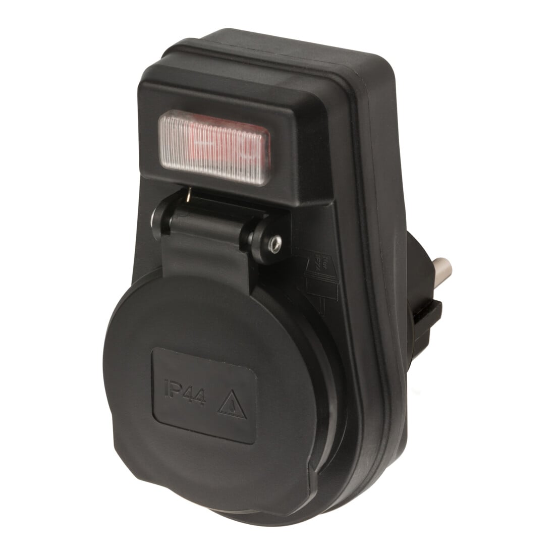 Stopcontactadapter EDS 10 IP44 met aan/uit schakelaar voor buitengebruik in polyzak