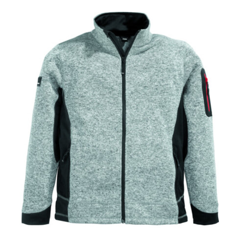 Strick-Fleecejacke CHRISTOPH Gr.L grau/schwarz FHB