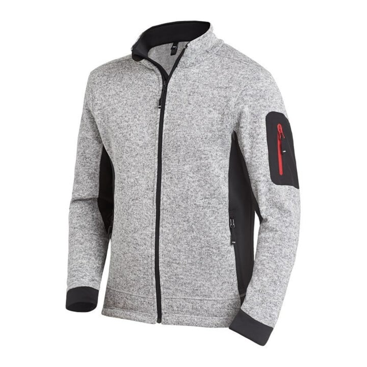 Strick-Fleecejacke CHRISTOPH Gr.XXL grau/schwarz FHB