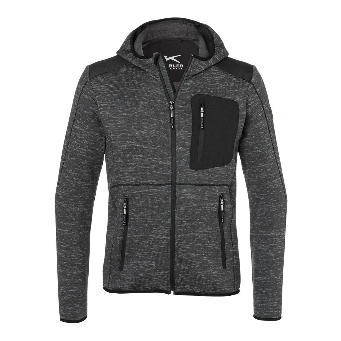 Kübler Strickjacke Light anthrazit/schwarz Form 1441