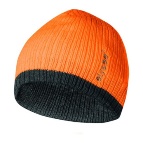 Strickmütze Georg universal orange/grau 100 %PC Feldtmann