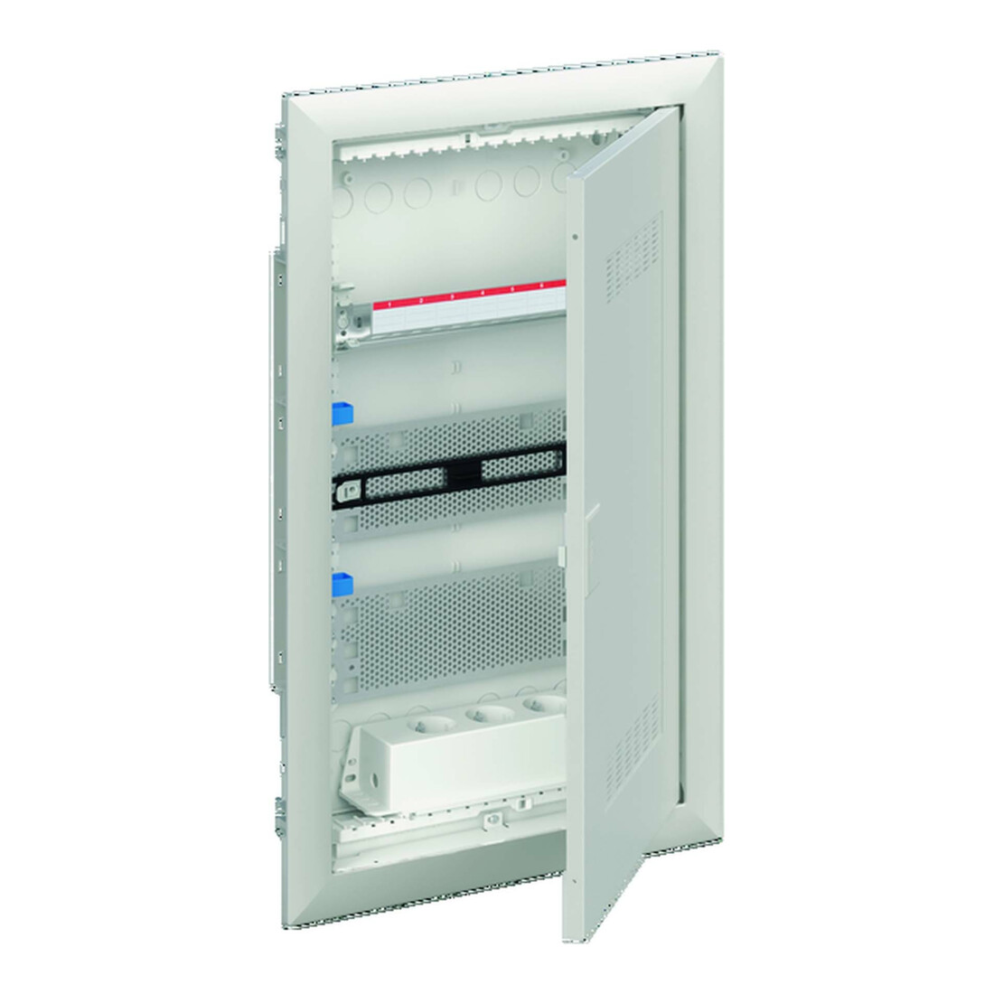 Striebel&John Répartiteur média 3 rangées avec panneau de brassage et porte WiFi UK636MW