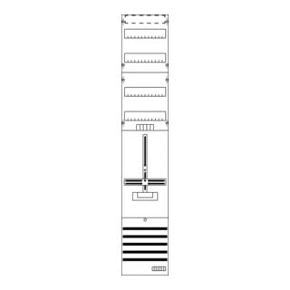 STRIEBEL & JOHN Zählerfeld DF19G1V 9RE 1Z+2RE vorverdrahtet