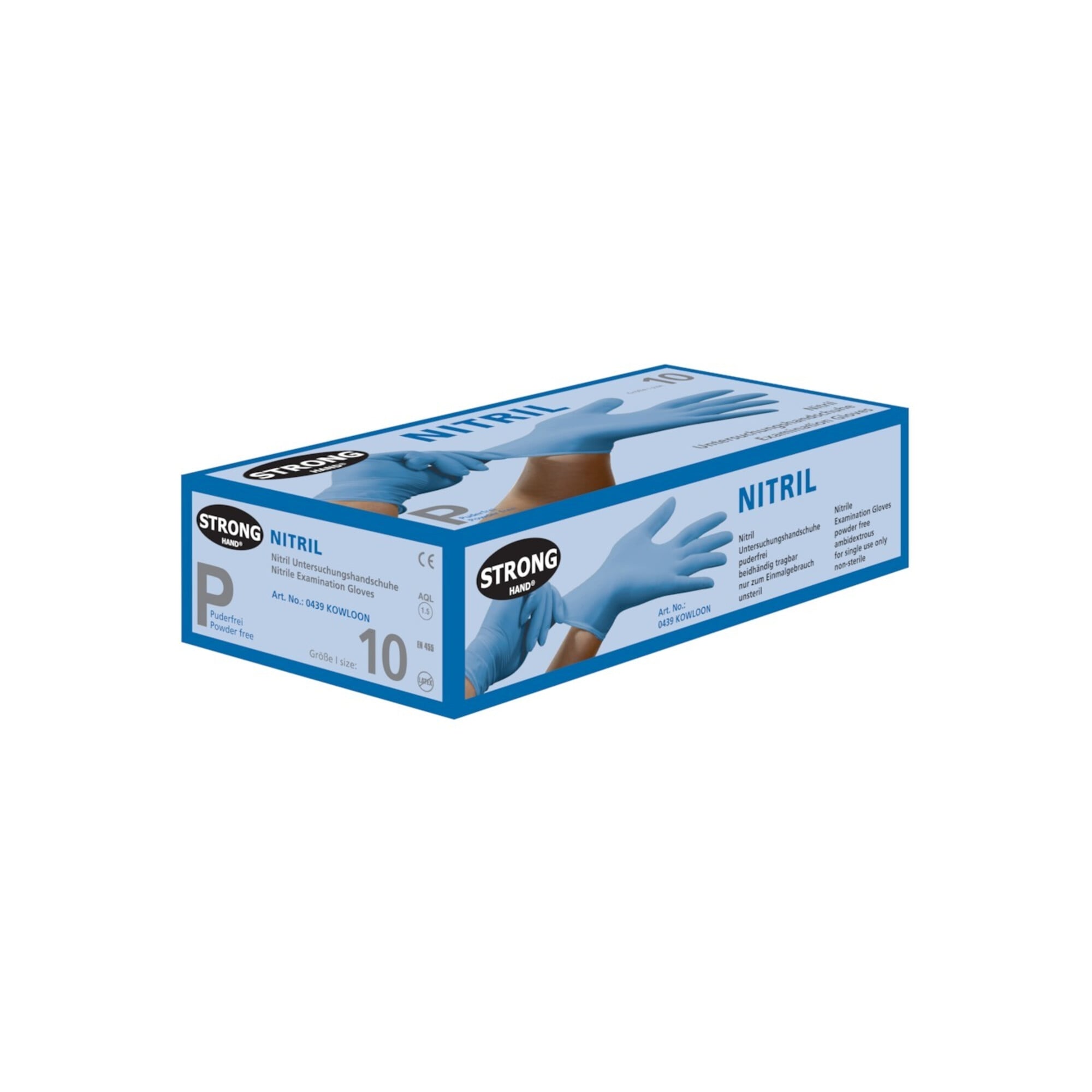 stronghand Einweghandschuhe Kowloon, Nitril, ungep., Gr.10(Box a 100St.)