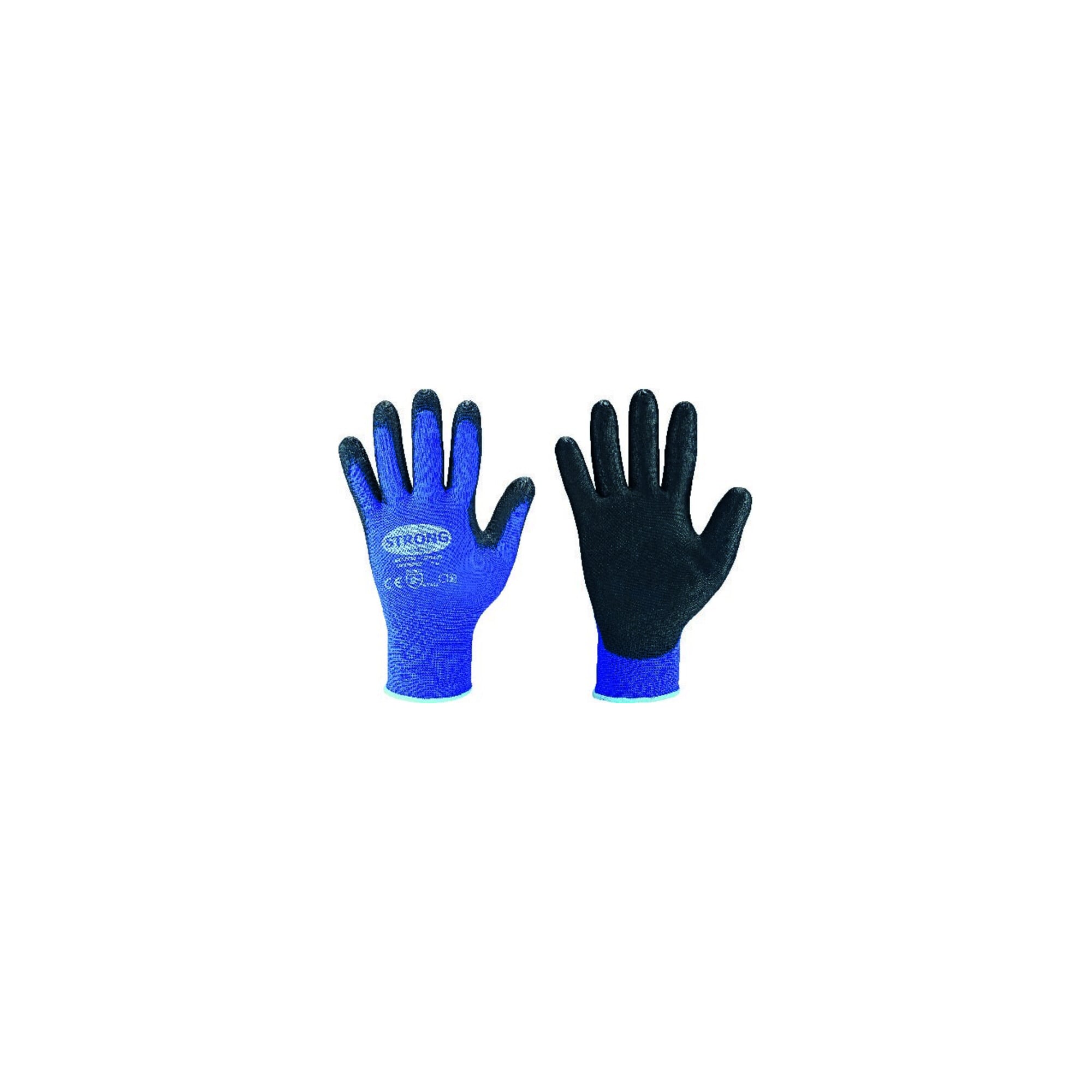 stronghand Feinstrickhandschuh Lintao PU, blau, Gr. 10