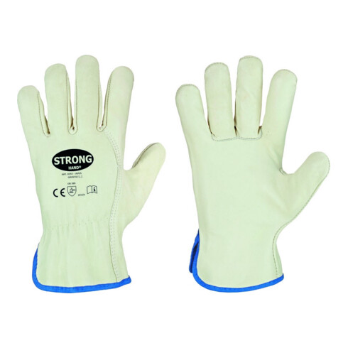 stronghand Gants de conduite Driver, cuir nappa bovin, T.10, vert/beige