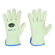stronghand Gants de conduite Driver, cuir nappa bovin, T.10, vert/beige