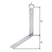 Stuhlwinkel L.150x150mm B.25mm S.3mm STA sdmverz.Loch-D.6,5mm GAH-3