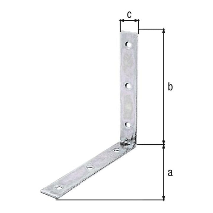 Stuhlwinkel L.150x150mm B.25mm S.3mm STA sdmverz.Loch-D.6,5mm GAH