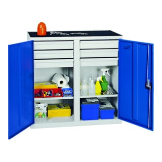 Stumpf Armoire à outils en métal H 180 cm gris clair bleu gentiane