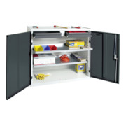 Stumpf Armoire à outils et matériaux 3000, RAL 7035/7016, 2 tiroirs, 2 bacs