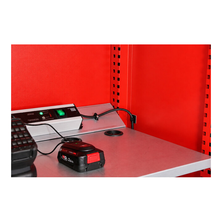 Stumpf Armoire de rangement et de chargement en métal pour appareils électriques avec support pour multiprises