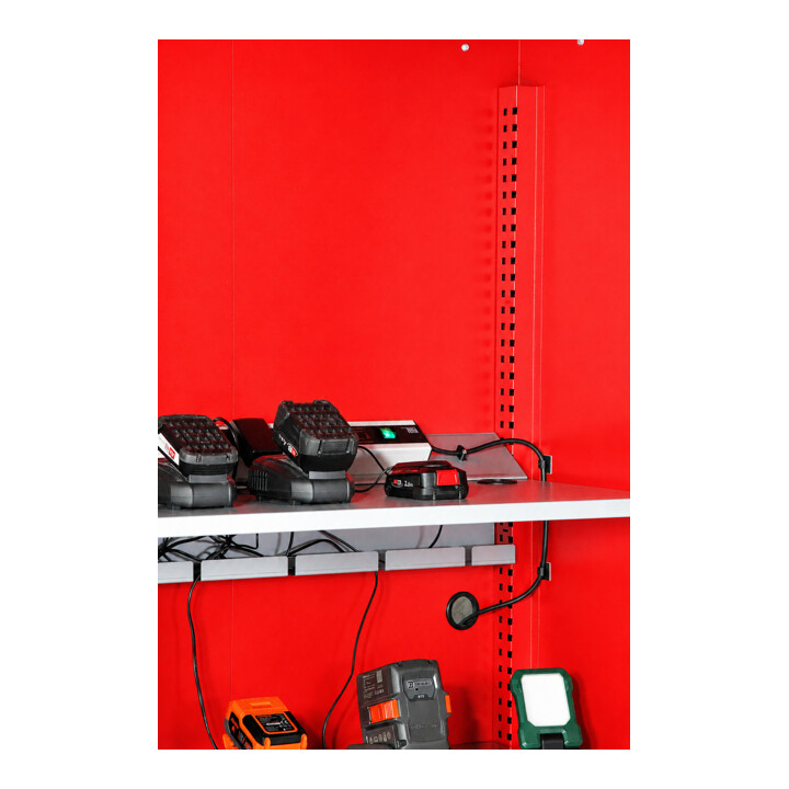 Stumpf Armoire de rangement et de chargement en métal pour appareils électriques avec support pour multiprises