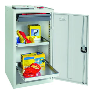 Stumpf Armoire environnementale métallique Armoire à substances dangereuses colonne 180 × 50 × 50 cm gris clair jaune signal
