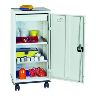 Stumpf Armoire environnementale métallique colonne 180 × 50 × 50 cm gris clair/jaune signal