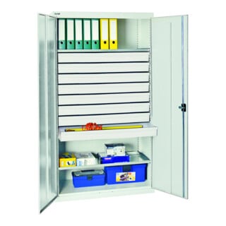 Stumpf Armoire métallique environnementale et armoire à produits dangereux 90 × 50 × 50 cm gris clair/jaune signal