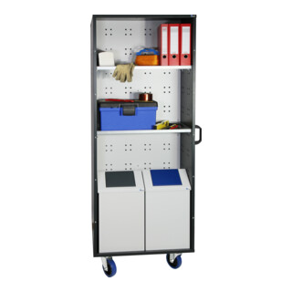 Stumpf Armoire mobile en métal perforé utilisable des deux côtés, équipé
