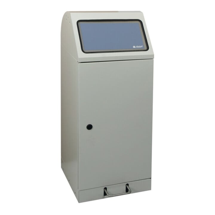 STUMPF Collecteur de matériaux recyclables 70l H1000×I400×P380mm gris clair support sac poubelle, pédale