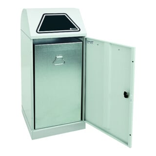 Stumpf Conteneur à déchets en métal avec insert galvanisé 120 litres gris clair