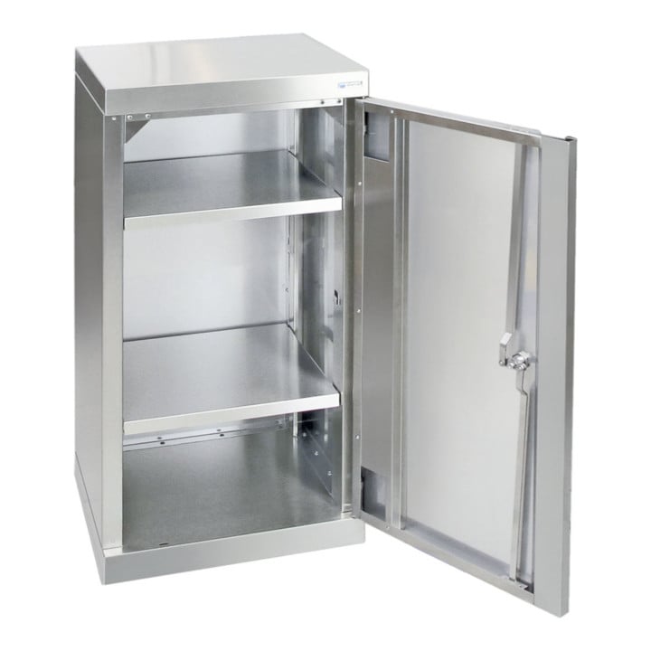 Stumpf Edelstahl-Aufbewahrungsschrank Cabinox, 900x450x400mm, 2 Fachböden