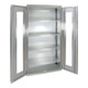 Stumpf Edelstahl-Sichtfensterschrank Cabinox, 1800x900x400mm, 4 Fachböden-4