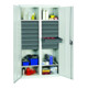 Stumpf Edelstahl-Sichtfensterschrank Cabinox, 1900x900x400mm, 4 Fachböden, Sockelfüße