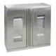 Stumpf Edelstahl-Sichtfensterschrank Cabinox, 900x900x400mm, 2 Fachböden-1