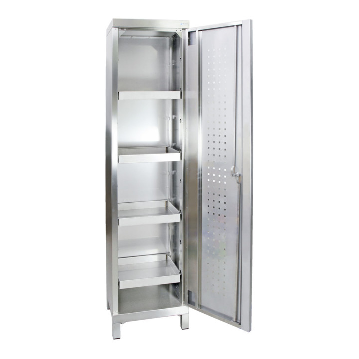 Stumpf Edelstahl-Umweltschrank Cabinox, 1800x450x400mm, Sockelfüße
