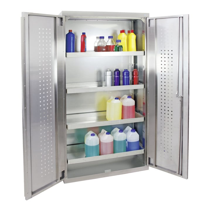 Stumpf Edelstahl-Umweltschrank Cabinox, 1800x900x400mm, 4 dichtgeschweißte Wannen