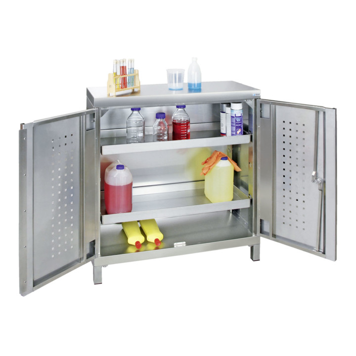 Stumpf Edelstahl-Umweltschrank Cabinox, 900x900x400mm, Sockelfüße