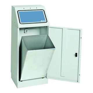 Stumpf Métal Collecteur de déchets 45 litres gris clair avec bac intérieur pliable
