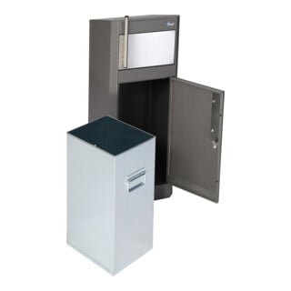 Stumpf Métal Collecteur de déchets pour intérieur de bâtiment avec ouverture hygiénique 25 litres