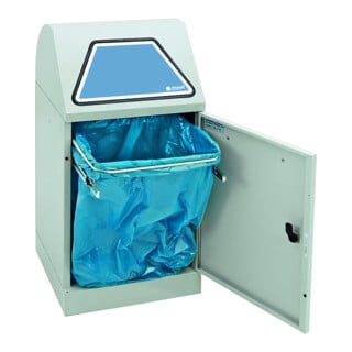 Stumpf Métal Conteneur à déchets 45 litres gris clair avec support extensible pour sacs
