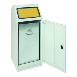 Stumpf Métal Conteneur à déchets 70 litres avec insert intérieur galvanisé et autocollant à clapet inclus
