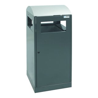 Stumpf Métal Conteneur à déchets 90 litres avec bac intérieur galvanisé anthracite tête en acier inoxydable