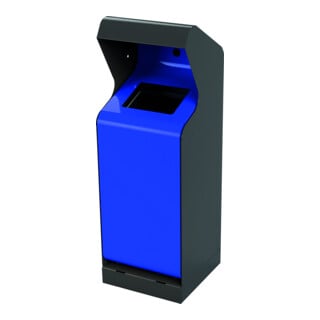 Stumpf Metall Abfallbehälter WasteVision CityCore 50 Liter DB 703/RAL 5010 970 x 330 x 335 mm