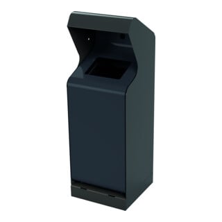 Stumpf Metall Abfallbehälter WasteVision CityCore 70 Liter DB 703/RAL 9007 1170 x 330 x 335 mm