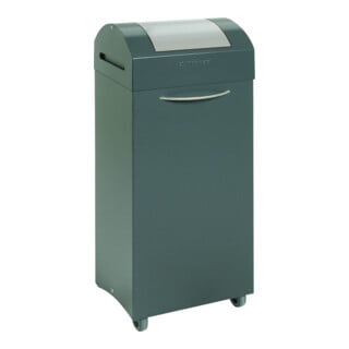 Stumpf Metall Abfallsammler 75 Liter anthrazitgrau mit Pendeldeckel lichtgrau
