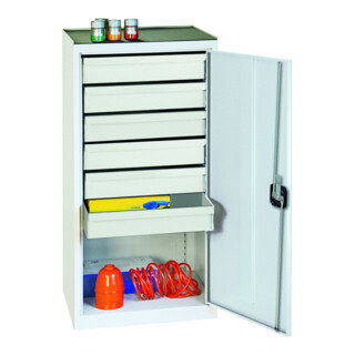 Stumpf Metall Armoire à outils Hauteur 100 cm 1 fond de bac 2 tiroirs bleu gentiane
