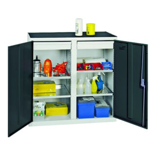 Stumpf Metall Armoire à outils Hauteur 180 cm 8 tiroirs grands volumes gris clair