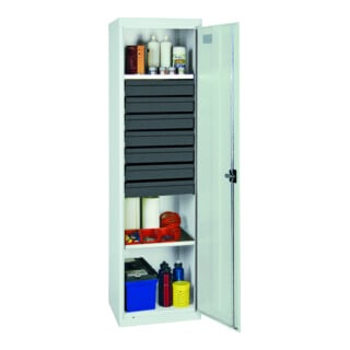 Stumpf Metall Armoire à tiroirs 100 cm 12 tiroirs gris clair gris anthracite