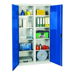 Stumpf Metall Armoire à tiroirs 50 cm 7 tiroirs 40 kg gris clair bleu clair